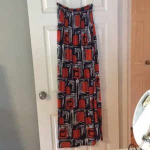 Smocked Top Strapless Maxi Dress